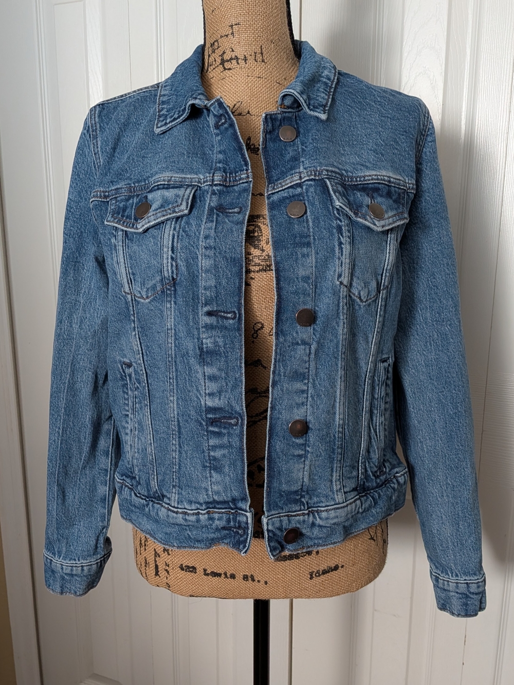 a.n.a. Classic Blue Denim Jacket